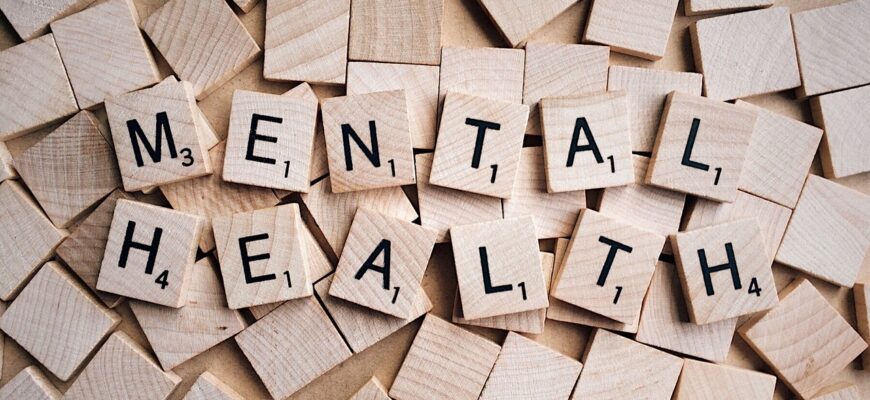 mental health, wooden tiles, scrabble pieces