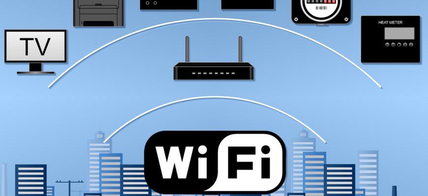 wi-fi, network, router, building, water meter, electric meter, computer, printer, modem, wi-fi, wi-fi, wi-fi, wi-fi, wi-fi, router, router, router, modem, modem