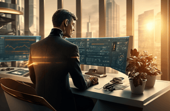 ai generated, analyst, businessman, boss, crypto analyst, cryptocurrency, blockchain, financial, executive, professional, office, project, computer, sun rays