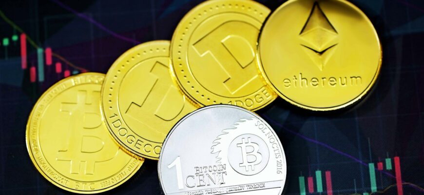 gold round coins on purple surface